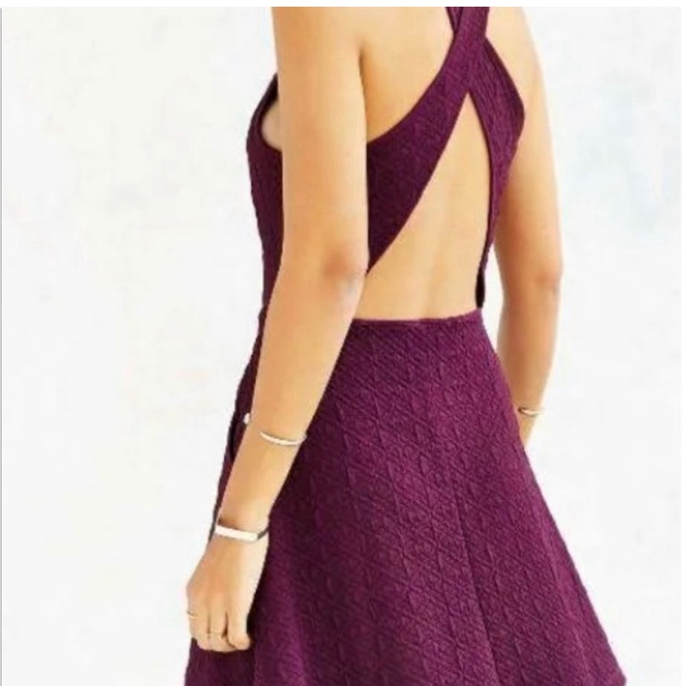 Silence + Noise Open Cross Back Fit & Flare In Ma… - image 1